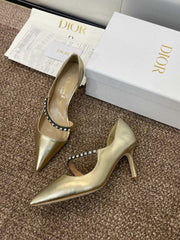 (Pre-Order) Christian Dior-Inspired Rhinestone Strap Heels (Replica)