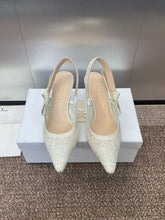 (Pre-Order) Christian Dior-Inspired Embroidered Slingback Heels (Replica)