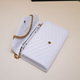 (Pre-Order) YSL Cassandre Matelassé Leather Wallet on chain (Replica)