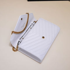 (Pre-Order) YSL Cassandre Matelassé Leather Wallet on chain (Replica)