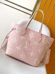 (Pre-Order) Louis Vuitton Neverfull MM – Pink Monogram Empreinte (Replica)