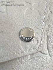 (Pre-Order) Louis Vuitton Grey Monogram Embossed Compact Wallet (Replica)