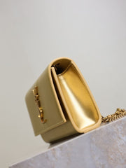 (Pre-Order) YSL Kate Metallic Gold Chain Bag – 20CM (Replica)