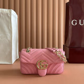 (Pre-Order) Gucci GG Marmont Mini Matelassé Shoulder Bag – Pink (Replica)