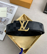 (Pre-Order) Louis Vuitton Damier Graphite LV Initiales Belt (Replica)