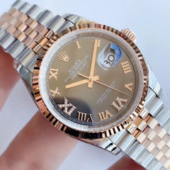 (Pre-Order) Rolex Datejust 36mm – Roman Numeral Dial with Diamond Accents (Replica)