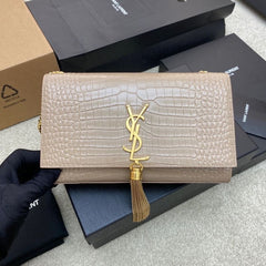 (Pre-Order) YSL Kate Medium Crocodile-Embossed Bag with Tassel (Replica)