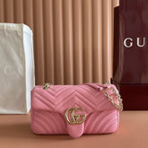 (Pre-Order) Gucci GG Marmont Small Shoulder Bag Pink (Replica)