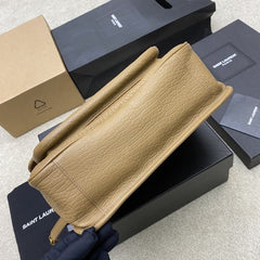 (Pre-Order) YSL Solferino Flap Bag – Beige Pebbled Leather (Replica)
