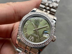 (Pre-Order) Rolex Datejust 31MM – Olive Green Diamond Bezel (Replica)