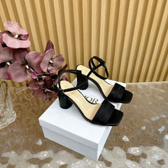 (Pre-Order) Christian Dior-Inspired Block Heel Sandals (Replica)