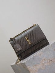 (Pre-Order) YSL Saint Laurent Sunset Small YSL Lizard (High Quality Replica)