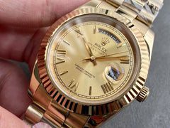 (Pre-Order) Rolex Day-Date – Gold Roman Dial (40mm) (Replica)