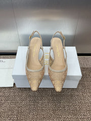 (Pre-Order) Christian Dior-Inspired Mesh Slingback Heels (Replica)