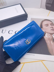(Pre-Order) Glossy Long Gucci Wallet – Available in Beige, Red, Blue, Burgundy & Black (Replica)