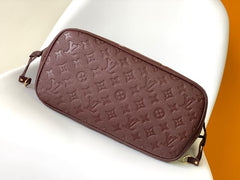 (Pre-Order) Louis Vuitton Neverfull MM – Burgundy Empreinte Leather (Replica)