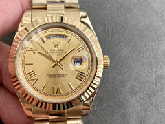 (Pre-Order) Rolex Day-Date – Gold Roman Dial (40mm) (Replica)