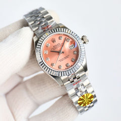 (Pre-Order) Rolex Datejust 28mm – Salmon Pink Diamond Dial (Replica)