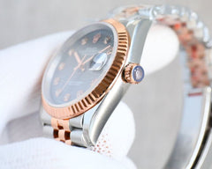 (Pre-Order) Rolex Datejust 36mm – Two-Tone Rose Gold Jubilee Bracelet (Wavy Dials) (Replica)