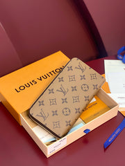 (Pre-Order) Louis Vuitton Beige Monogram Zippy Wallet (Replica)