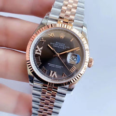 (Pre-Order) Rolex Datejust 36mm – Roman Numeral Dial with Diamond Accents (Replica)