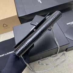 (Pre-Order) YSL Uptown Mini Envelope Bag – Croc Embossed (Replica)