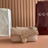 (Pre-Order) Gucci GG Marmont Small Shoulder Bag Light Pink (Replica)