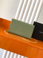 (Pre-Order) YSL Kate Medium Bag – Green with Gold Hardware (Replica)