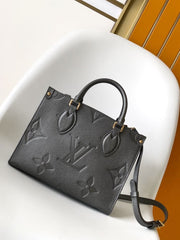 (Pre-Order) Louis Vuitton OnTheGo PM – Black Monogram Empreinte Leather (Replica)
