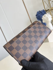 (Pre-Order) Louis Vuitton Damier Ebene Emilie Wallet – Brown (Replica)