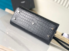 (Pre-Order) Saint Laurent Sac de Jour - Black Crocodile Embossed (26CM) (Replica)