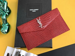 (Pre-Order) YSL Croc Embossed Clutch (Replica)
