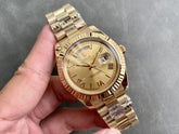 (Pre-Order) Rolex Day-Date – Gold Roman Dial (40mm) (Replica)