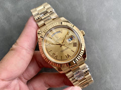 (Pre-Order) Rolex Day-Date – Gold Roman Dial (40mm) (Replica)