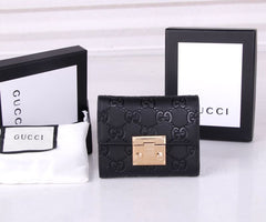 (Pre-Order) Mini GG Leather Lock Wallet (Replica)