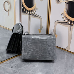 (Pre-Order) YSL Sunset Medium Bag in Crocodile Leather (Replica)