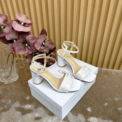 (Pre-Order) Christian Dior-Inspired Block Heel Sandals (Replica)