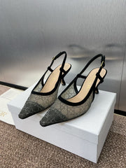 (Pre-Order) Christian Dior-Inspired Mesh Slingback Heels (Replica)