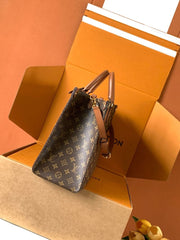 (Pre-Order) Louis Vuitton OnTheGo MM – Monogram Canvas (Brown Handles) (Replica)