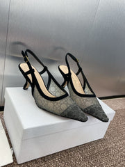 (Pre-Order) Christian Dior-Inspired Mesh Slingback Heels (Replica)