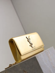 (Pre-Order) YSL Kate Metallic Gold Chain Bag – 20CM (Replica)