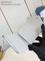 (Pre-Order) Louis Vuitton Victorine Wallet – Grey Monogram Embossed Leather (Replica)