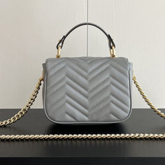 (Pre-Order) GUCCI GG MARMONT MINI TOP HANDLE BAG (Replica)