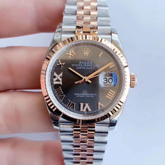 (Pre-Order) Rolex Datejust 36mm – Roman Numeral Dial with Diamond Accents (Replica)