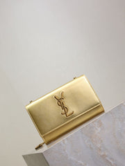 (Pre-Order) YSL Kate Metallic Gold Chain Bag – 20CM (Replica)