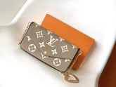 (Pre-Order) Louis Vuitton Félicie Pochette – Taupe Monogram Giant (Replica)