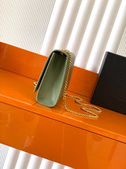 (Pre-Order) YSL Kate Medium Bag – Green with Gold Hardware (Replica)