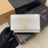 (Pre-Order) YSL Kate Chain Bag – White (20CM) (Replica)