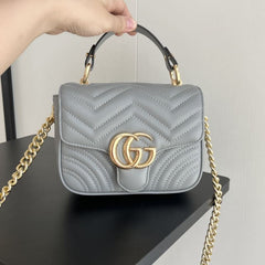 (Pre-Order) GUCCI GG MARMONT MINI TOP HANDLE BAG (Replica)
