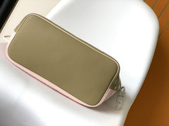 (Pre-Order) Louis Vuitton Neverfull MM – Khaki Green Monogram with Pink Interior (Replica)